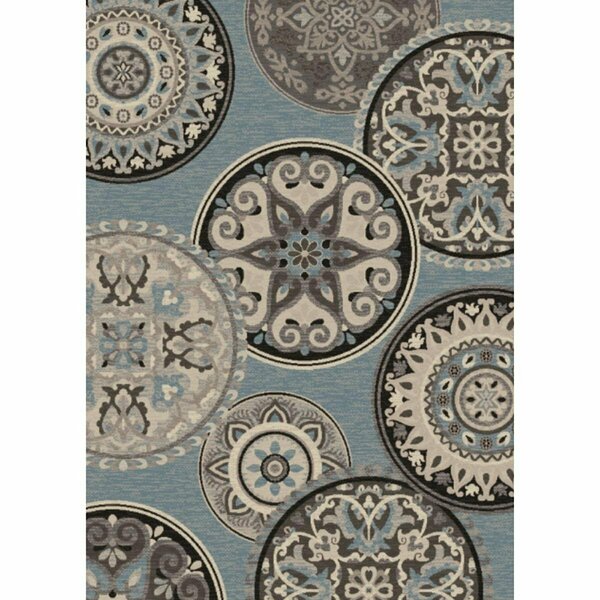 Mayberry Rug 7 ft. 10 in. x 9 ft. 10 in. Galleria Cosmo Area Rug, Blue GAL8566 8X10